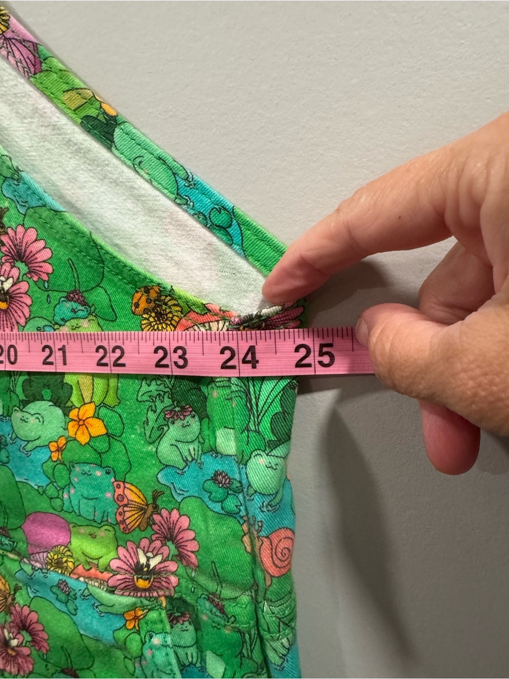 Run & Fly Frog Print Dungarees Overalls Green Cottagecore XXL - Picture 11 of 16
